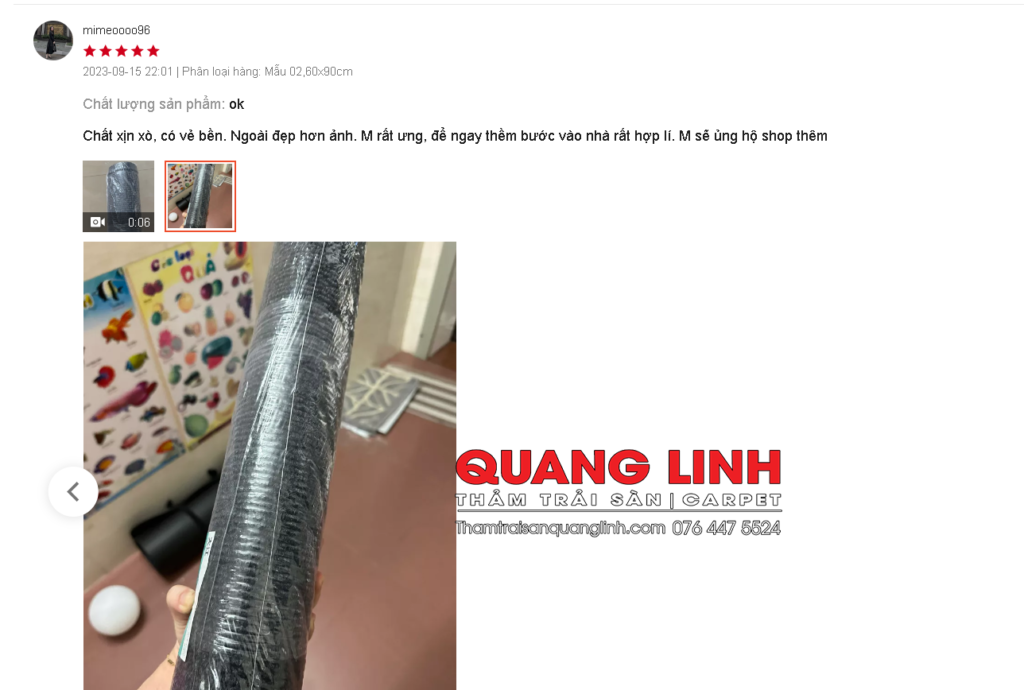 Thảm trải sàn Quang Linh
