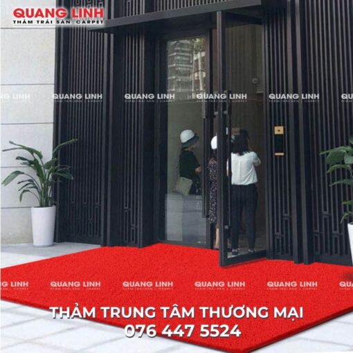 Thảm nhựa rối cửa ra vào trải sảnh chung cư công ty văn phòng