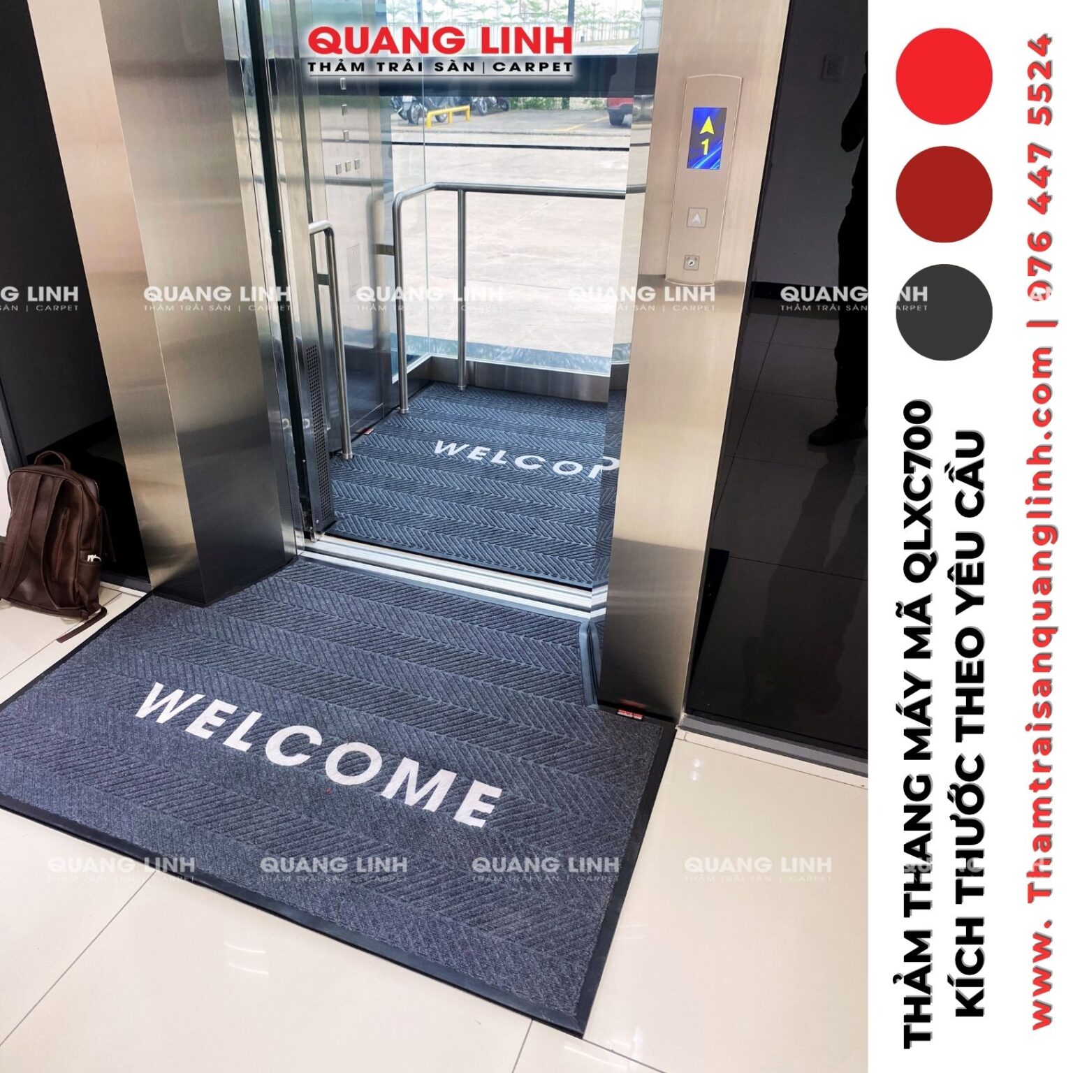 Bộ 2 Thảm Thang Máy Welcome Mã XC700