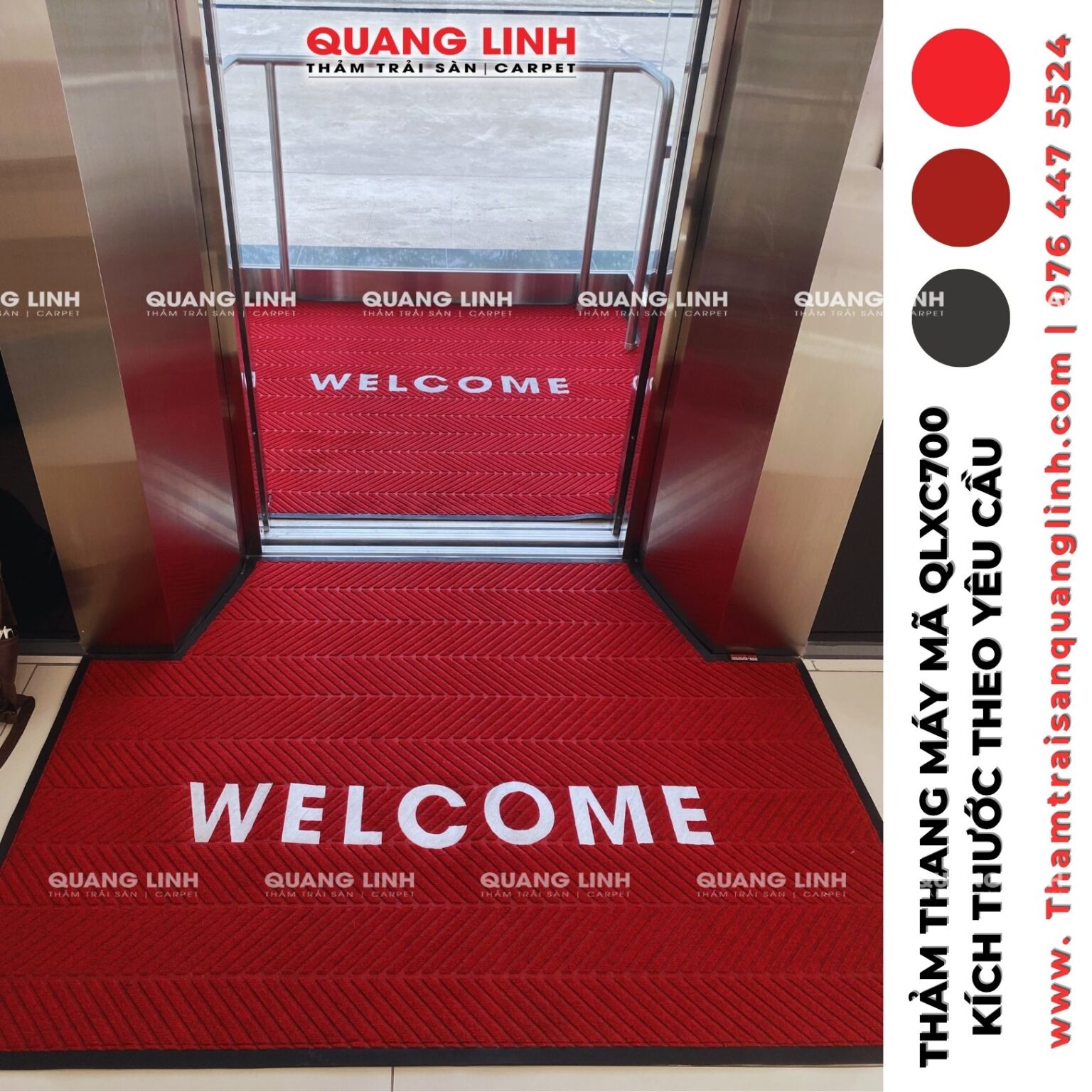 Bộ 2 Thảm Thang Máy Welcome Mã XC700