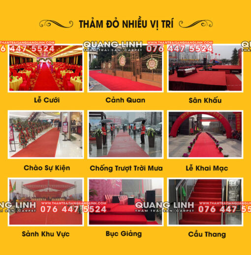 Thảm Nỉ Sự Kiện Nhiều Màu