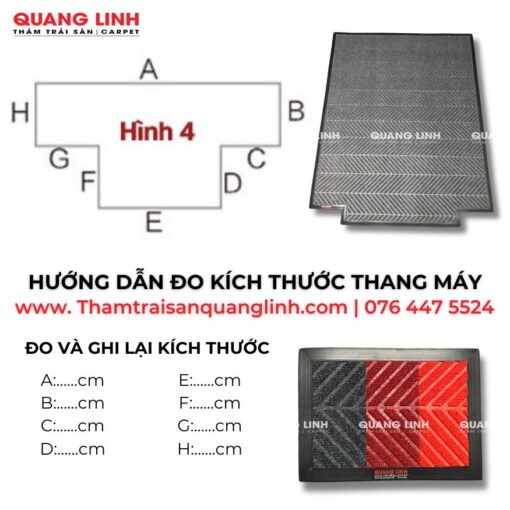 Thảm Trải Sàn Thang Máy Mã QLXC700