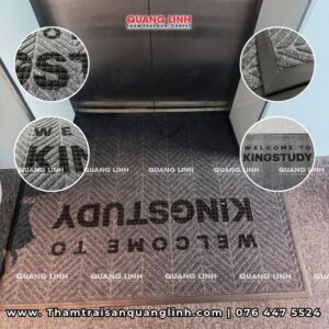 Thảm welcome trải sảnh công ty gia công logo theo yêu cầu