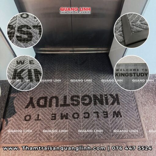 Thảm welcome trải sảnh công ty gia công logo theo yêu cầu