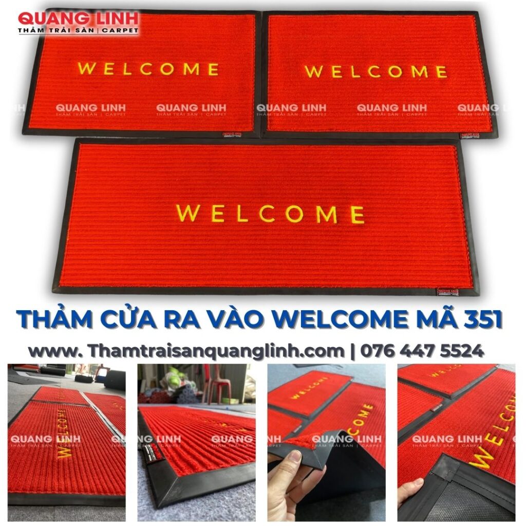 THẢM CỬA RA VÀO WELCOME MÃ 351
