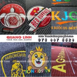 Thêu logo trên thảm trải sàn