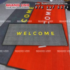 Thảm welcome, thảm welcome gia công theo yêu cầu; thảm chùi chân welcome; thảm welcome 120x180cm; thảm welcome 80x120cm; thảm welcome 60x90cm; thảm welcome 40x60cm