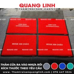 Thảm in logo, chữ theo yêu cầu Thảm trải sàn Quang Linh