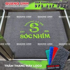 Thảm lót thang máy nhựa rối logo QL850