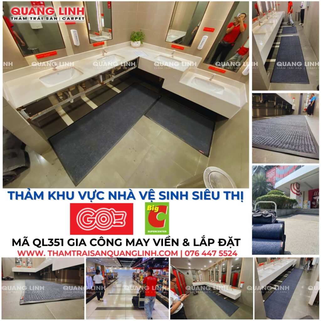 THẢM KHU VỰC NHÀ VỆ SINH CÔNG CỘNG SIÊU THỊ TRUNG TÂM THƯƠNG MẠI BIG VA GO VIỆT NAM