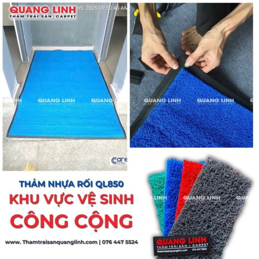 THẢM NHỰA RỐI QL850 KHU VỰC VỆ SINH CÔNG CỘNG