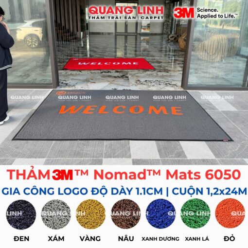 Thảm Trải Sảnh nhựa rối 3M Nomad Mats 6050 Gia công logo