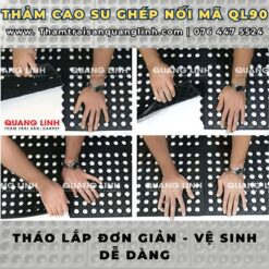 Thảm cao su chống trượt cho nhà bếp khu sản xuất QL90