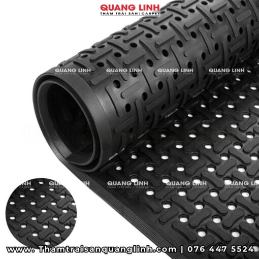 Thảm cao su đa năng mã QL140 chịu lực, chịu dầu cho nhà bếp, khu vệ sinh, nhà hàng, khu sản xuất
