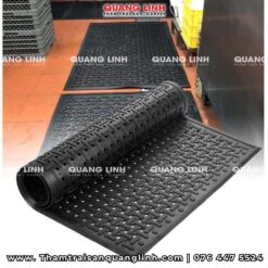 Thảm cao su đa năng mã QL140 chịu lực, chịu dầu cho nhà bếp, khu vệ sinh, nhà hàng, khu sản xuất