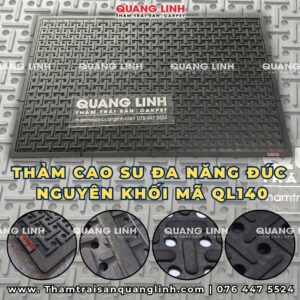Thảm cao su đa năng mã QL140 chịu lực, chịu dầu cho nhà bếp, khu vệ sinh, nhà hàng, khu sản xuất