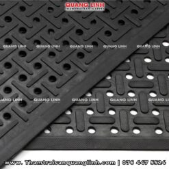 Thảm cao su đa năng mã QL140 chịu lực, chịu dầu cho nhà bếp, khu vệ sinh, nhà hàng, khu sản xuất