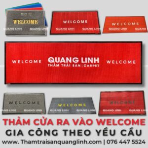 Thảm cửa ra vào Welcome gia công theo yều cầu
