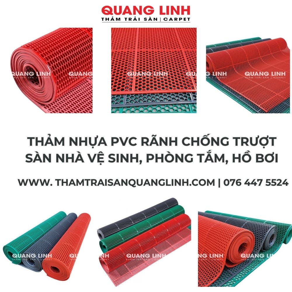 Thảm nhựa PVC rãnh chống trượt