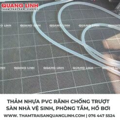 Thảm Lót Hồ Bơi QL270 | Thảm Lót Sàn Hồ Bơi Chống Trơn Trượt 6 Thảm nhựa PVC rãnh chống trượt