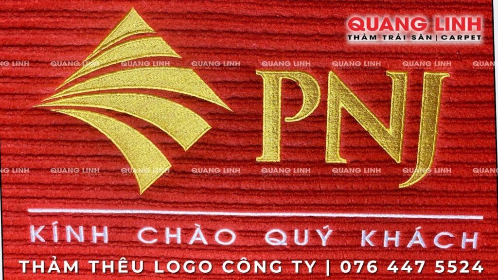Thảm thêu logo công ty thương hiệu