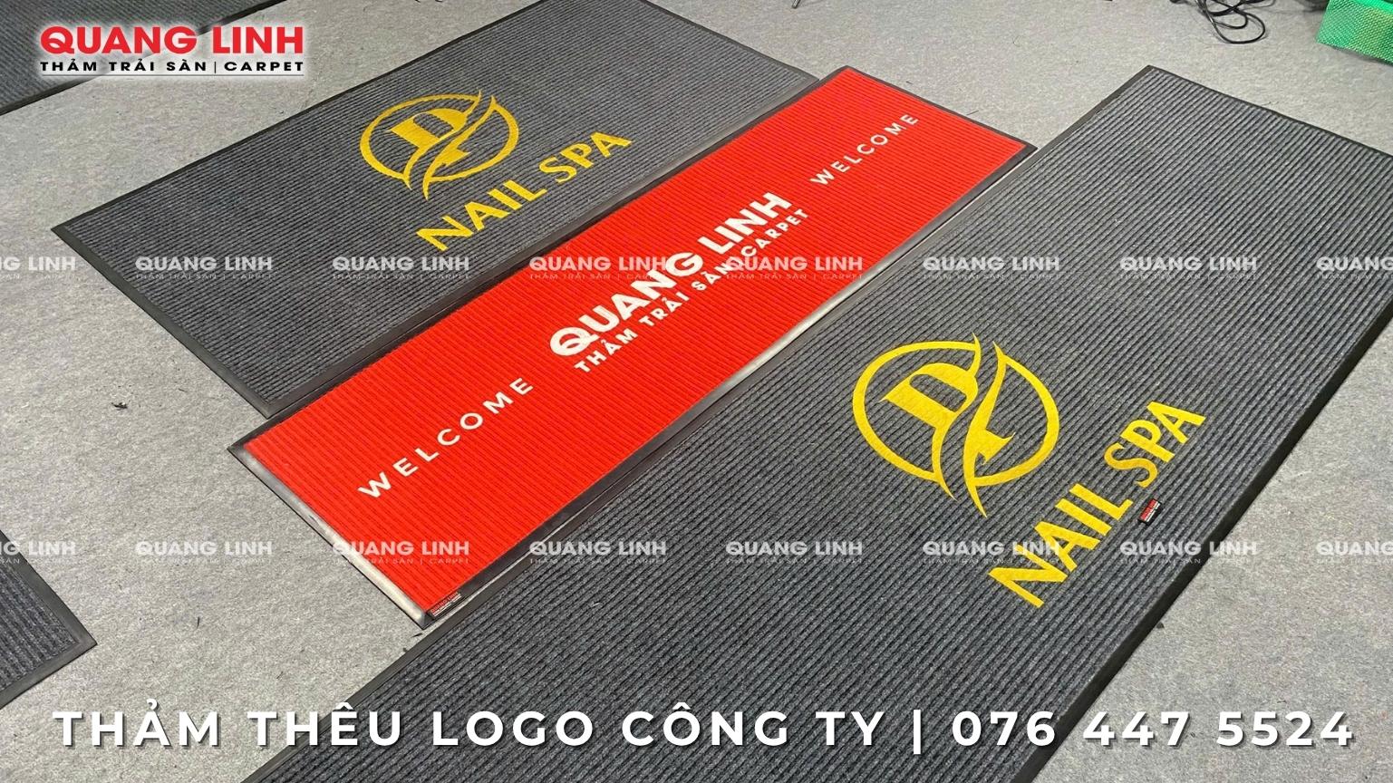 Thảm thêu logo công ty thương hiệu