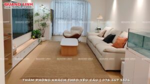 Thảm trải sàn phòng khách hiện đại sang trọng