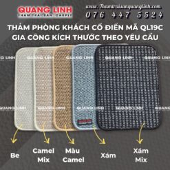 THẢM PHÒNG KHÁCH CỔ ĐIỂN MÃ QL19C GIA CÔNG KÍCH THƯỚC THEO YÊU CẦU
