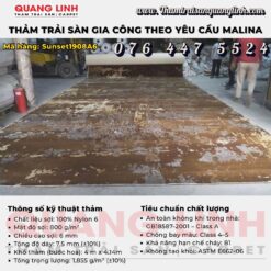 Thảm trải sàn phòng khách thảm phòng ngủ Malina