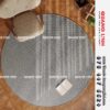 Thảm trải sàn tròn phòng khách decor cổ điển màu xám