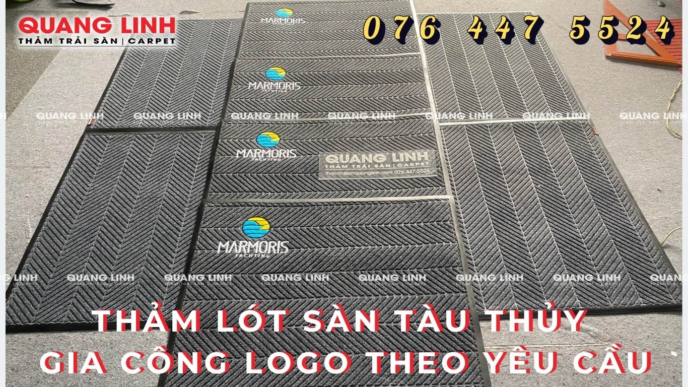 Thảm lót sàn tàu thủy gia công logo theo yêu cầu