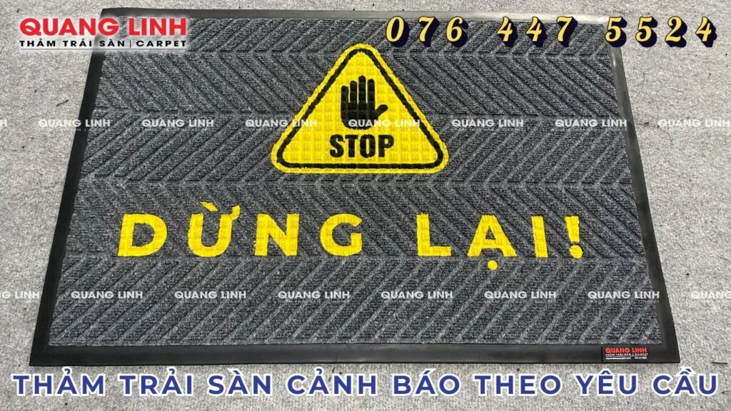 Thảm trải sàn cảnh báo nhà xương, khu sản xuất