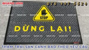 Thảm trải sàn cảnh báo nhà xương, khu sản xuất