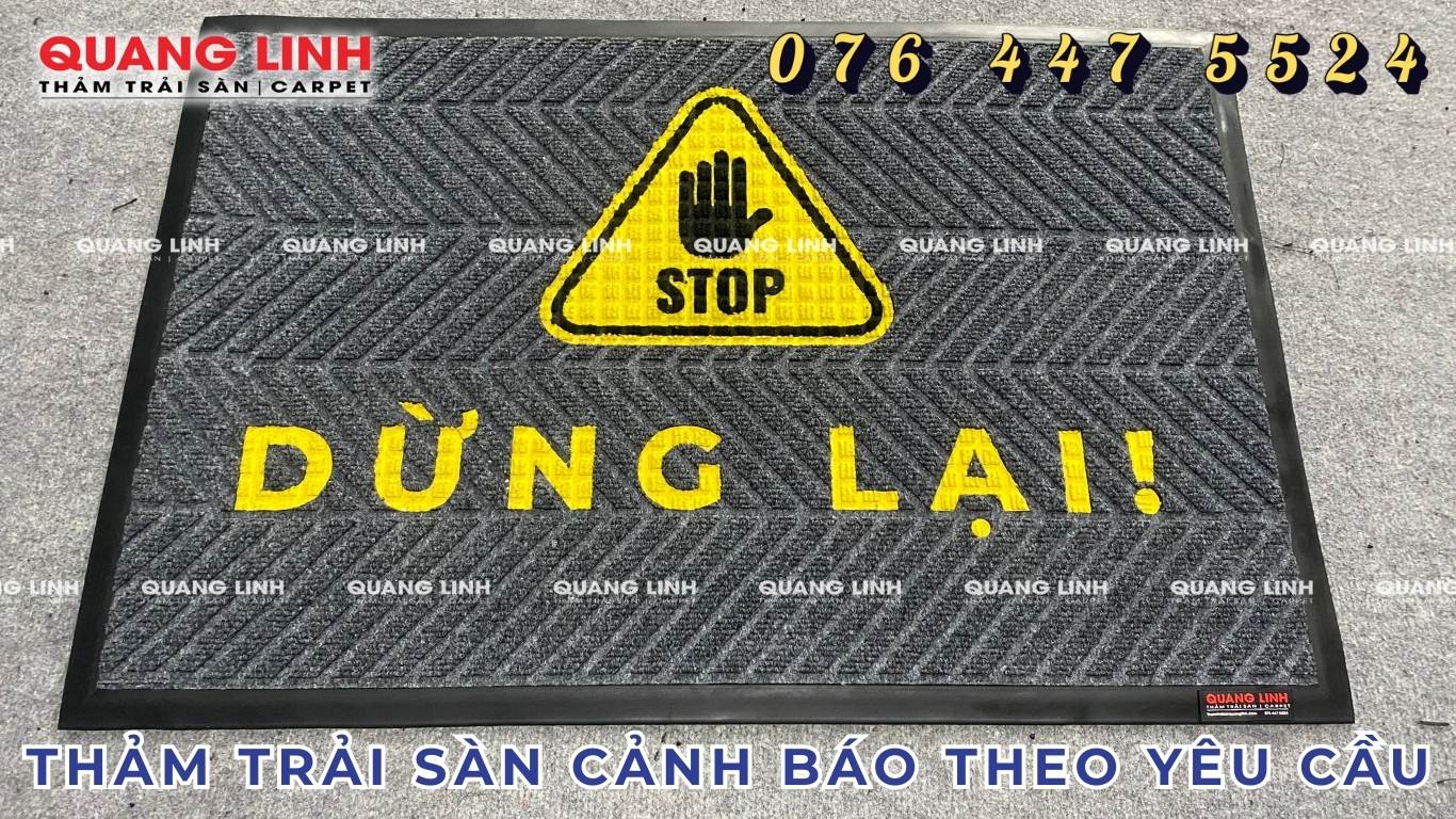 Thảm trải sàn cảnh báo nhà xương, khu sản xuất