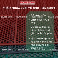 thảm nhựa lưới chống trơn trượt tổ ong