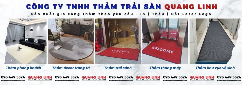 Thảm chùi chân sảnh văn phòng tòa nhà khách sạn