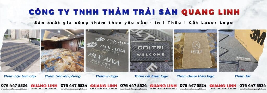 In thảm theo yêu cầu tại Thảm Trải Sàn Quang Linh