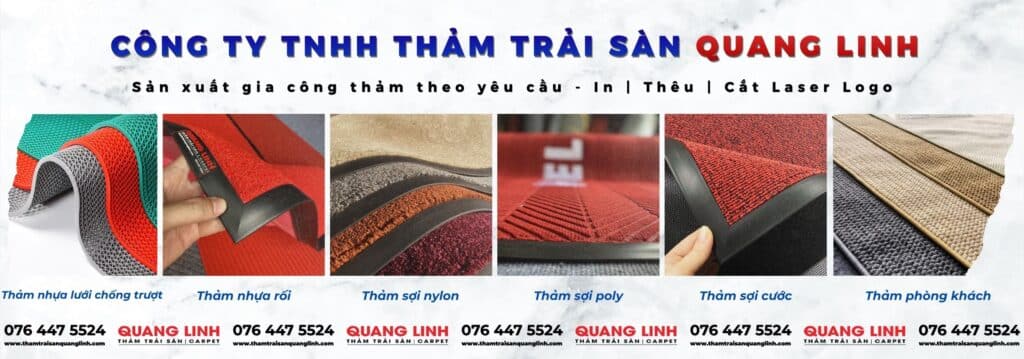 May thảm theo yêu cầu với nhiều chất liệu thảm khác nhau