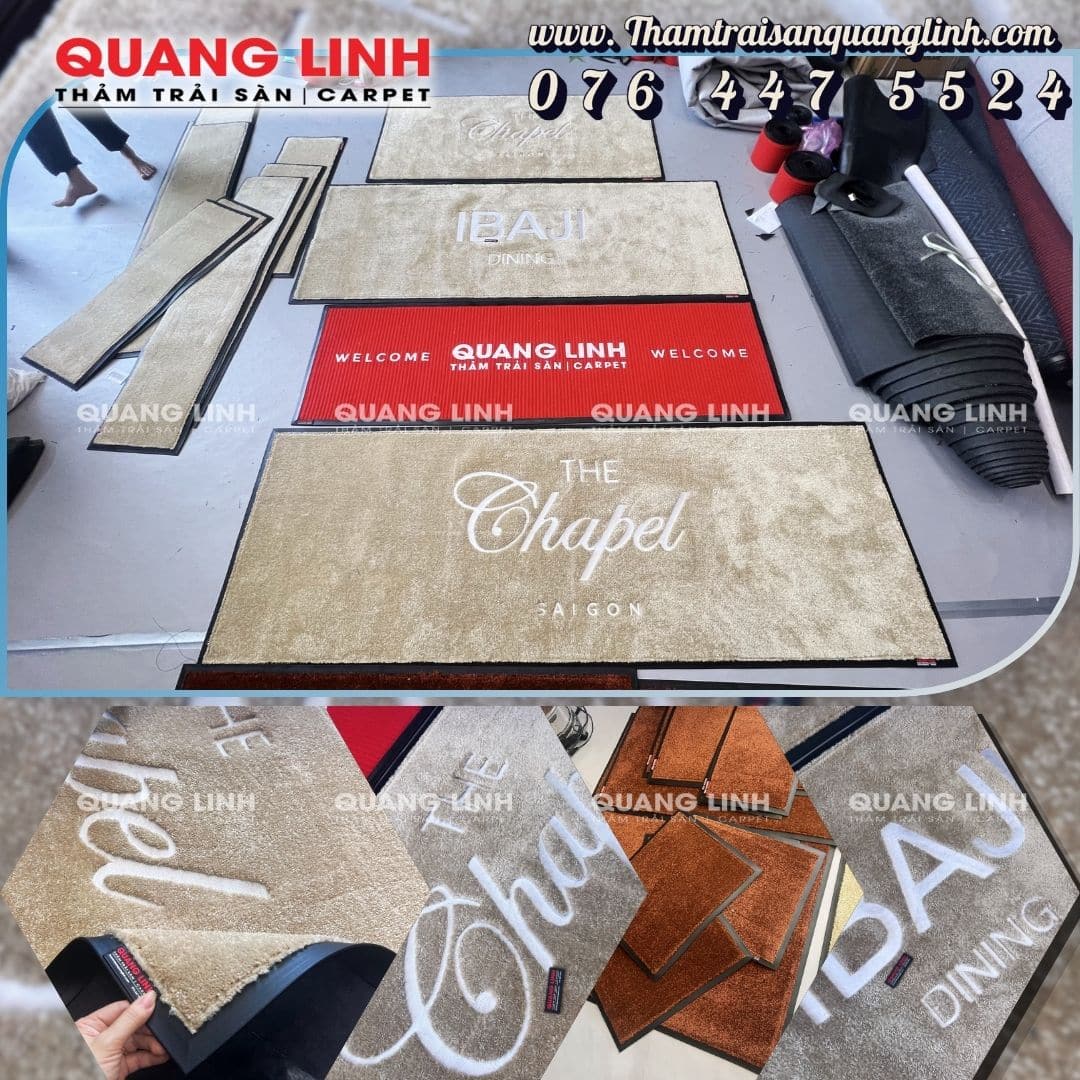 Thảm Chùi Chân Trải Sảnh Tòa Nhà Làm Theo Kích Thước và Logo QL480