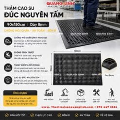 Thảm Cao Su QL130 – Thảm Chống Trượt Có Lỗ Thoát Nước 6 Thảm cao su chống trượt có lỗ thoát nước cho nhà hàng khách sạn resort