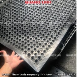 Thảm Cao Su QL130 – Thảm Chống Trượt Có Lỗ Thoát Nước 7 Thảm cao su đa năng chịu lực chịu dầu mỡ có rãnh thoát nước chống trượt