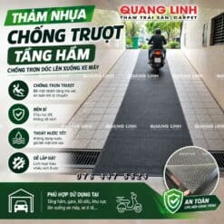 Thảm chống trượt tầng hầm cho dốc lên xuống xe máy