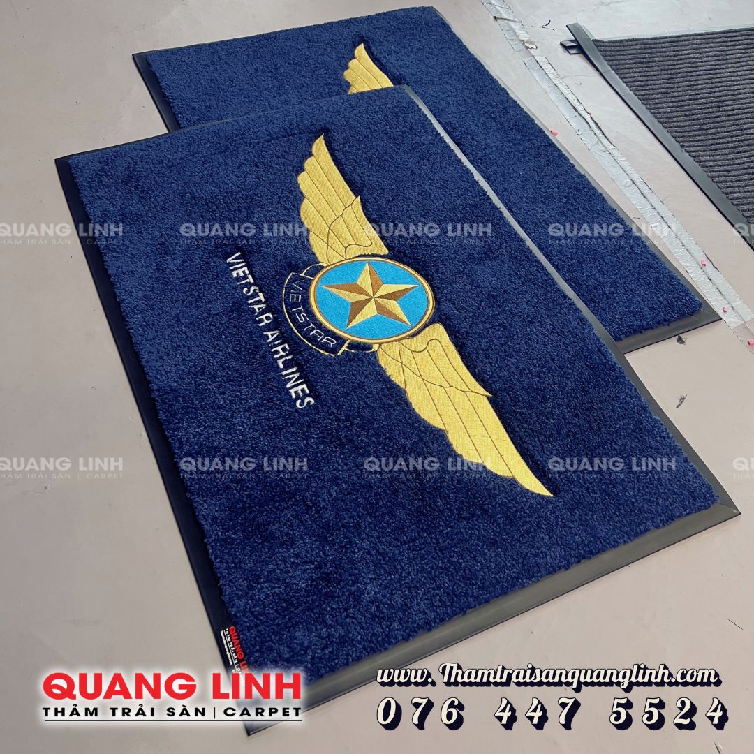 Thảm trang trí màu xanh blue Thảm trang trí màu xanh blue
